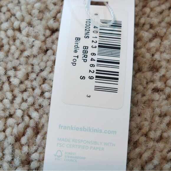 NWT Frankie’s Bikini Baby Berry Birdie Bikini Top - Picture 10 of 10